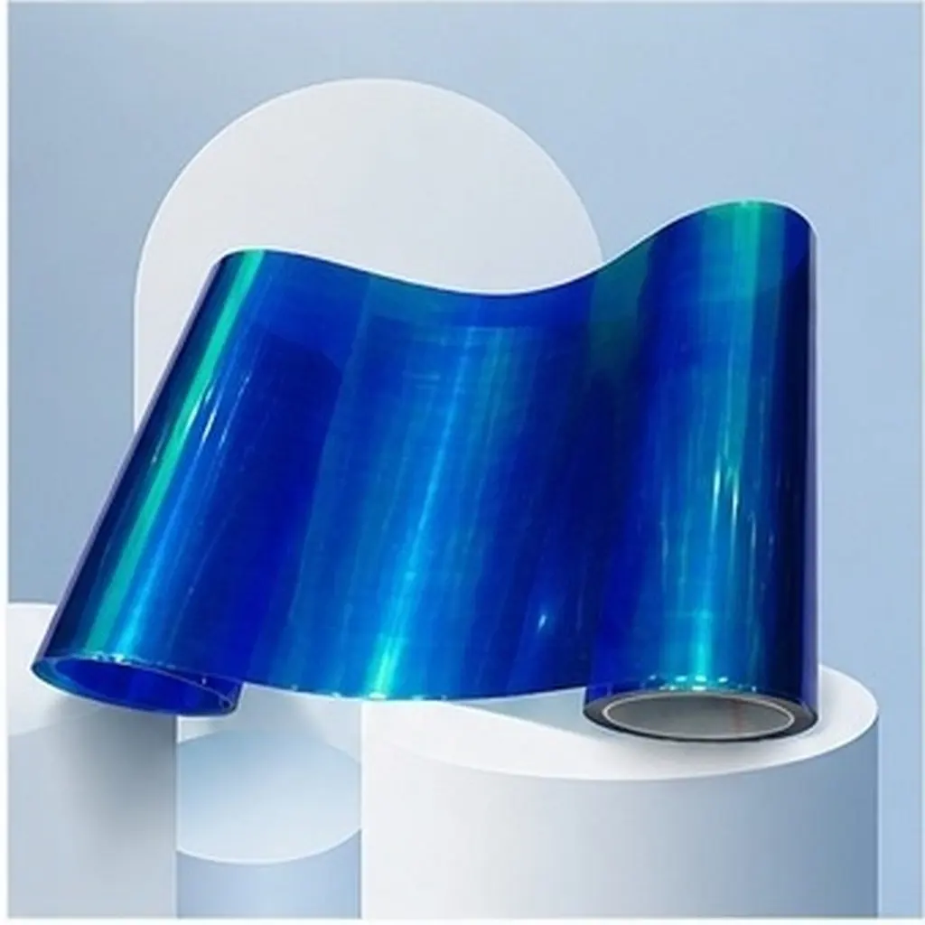 Premium Dark Blue PVC Car Headlight Film Sticker Self-Adhesive Stretchable Air Bubble Release Protective Vinyl Decal for All