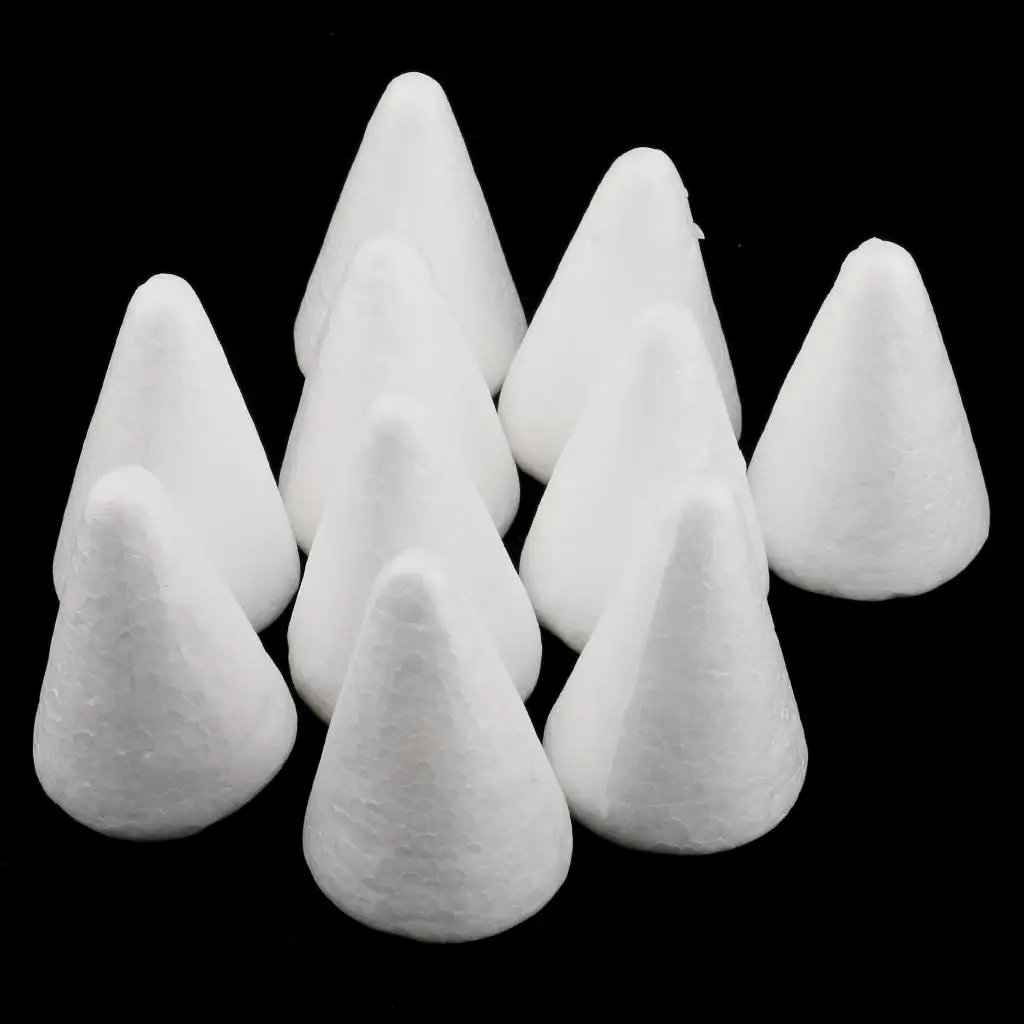 Modelling Foam Craft Cone High Density Styrofoam Handmade Decoration Ornaments for Kids DIY Project