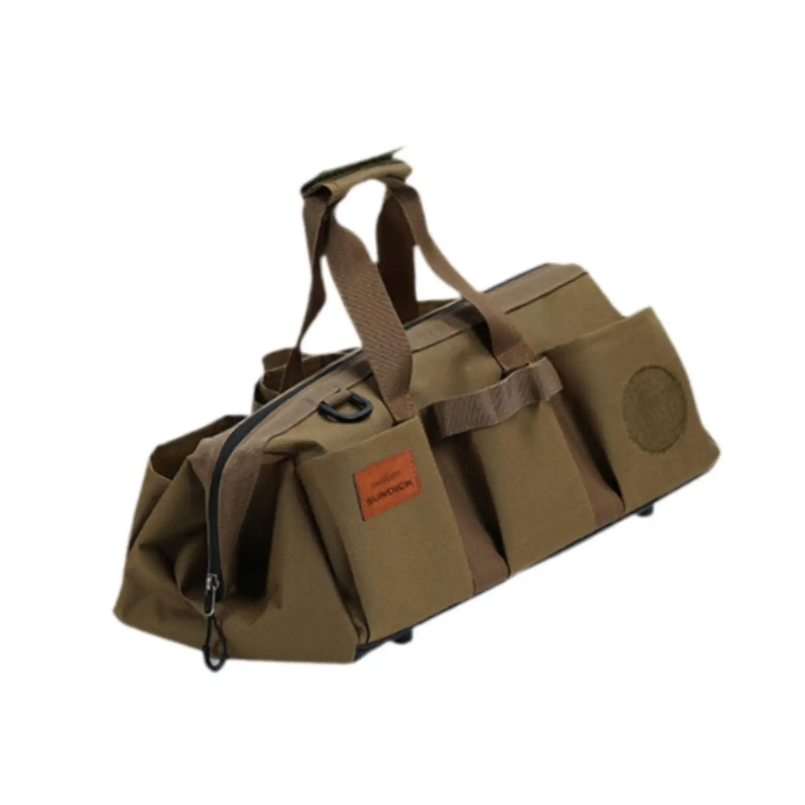 

Tent Tool Bag Waterproof Oxford Cloth Compact with Side Pockets Carrier Tote Handbag for Climbing Fishing Travel Outdoor Hiking