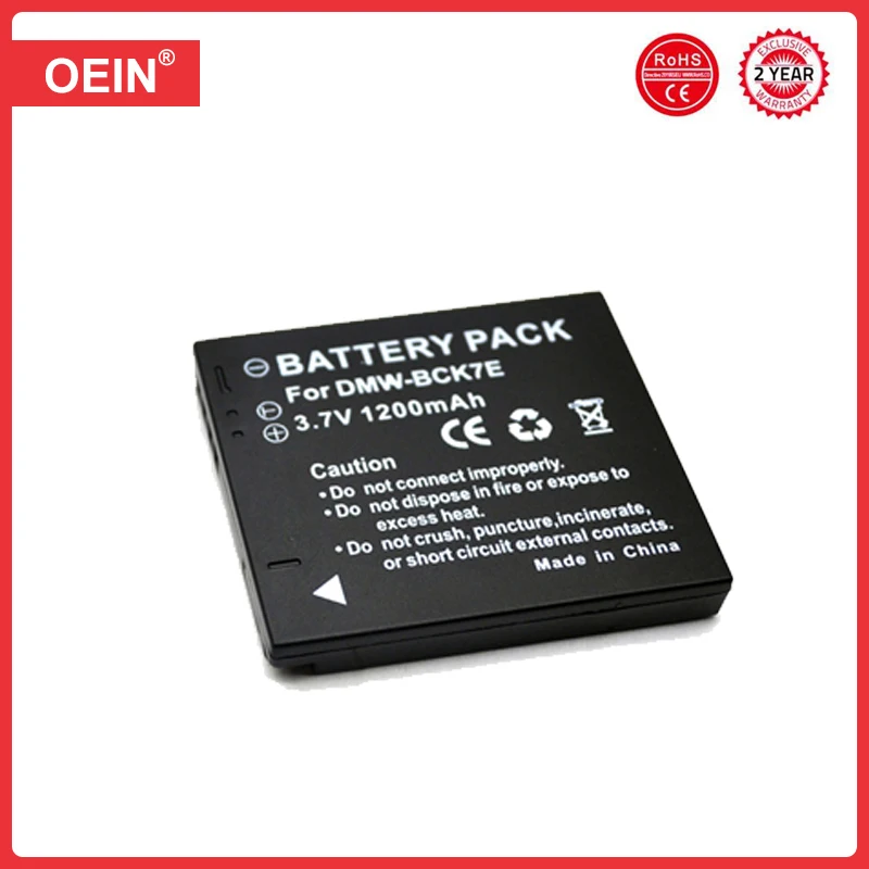 1200mAh DMW-BCK7 BCK7PP BCK7E NCA-YN101G Bateria do Panasonic Lumix DMC-FP5, DMC-FH2, DMC-FH5, DMC-FH25, DMC-FS16 FS22 FS35 FS37