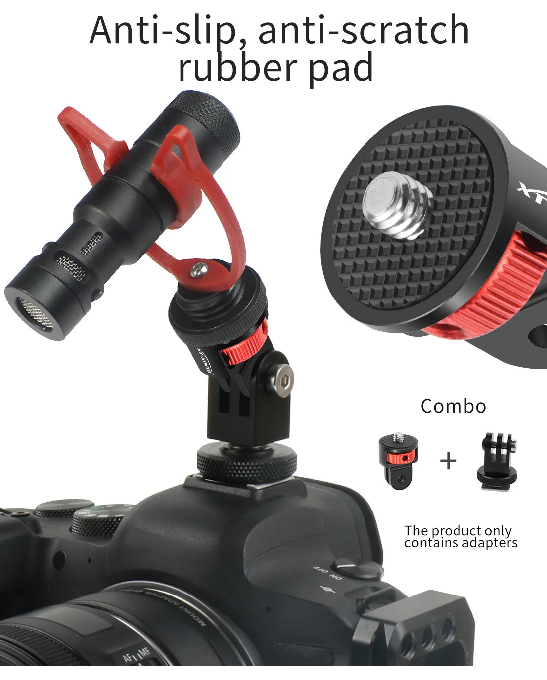 Universeller 360° Schwenkbarer 1/4 Zoll Schraubenadapter Mini-Stativadapter M5 Rändelschraube für Gopro-Halterung Insta360 DJI OSMO Pocket 4 Kamera – Detail 8