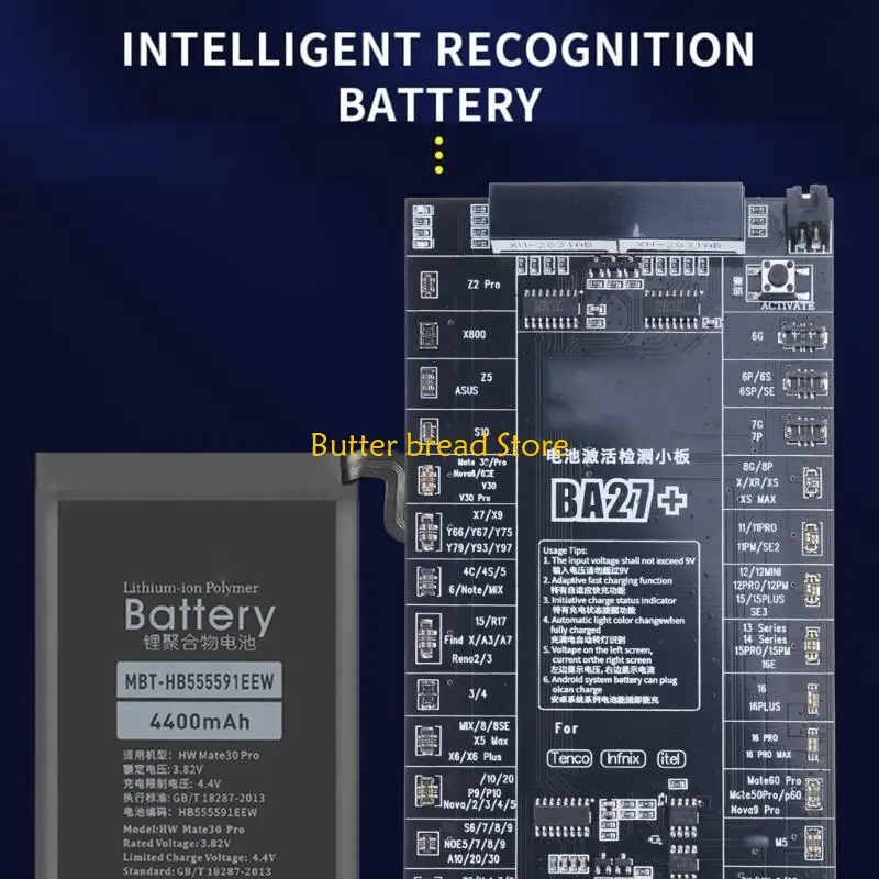 W89C Portable Battery Activation Charging Board Detection Tool for Phone Repair Shops