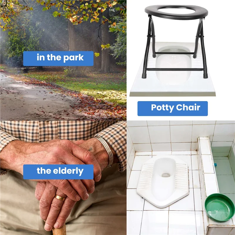 

Portable Strengthened Foldable Toilet Chair Travel Camping Climbing Fishing Mate Chair Outdoor Activity Accessories