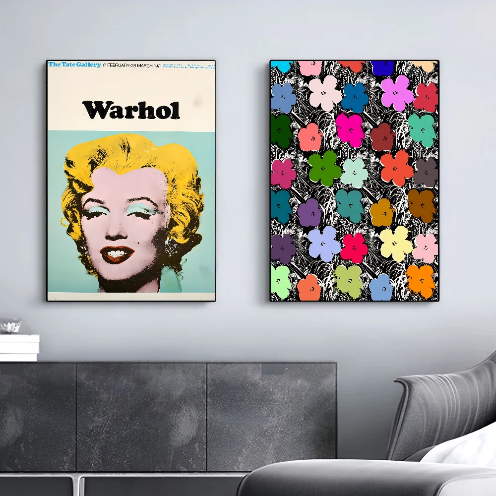 1PC A-Andy W-Warhol Poster Self-adhesive Art Waterproof Paper Sticker Coffee House Bar Room Wall Decor