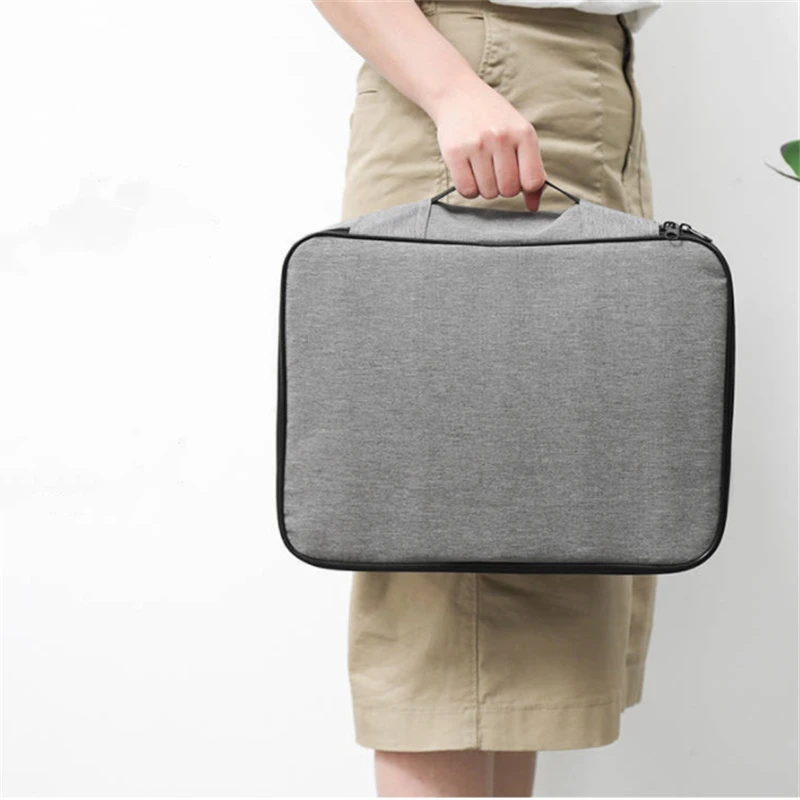 Waterproof Business Briefcase Bag Oxford Men Document iPad Electronic Storage Document Organizer Pouch Handheld Tote Supplies