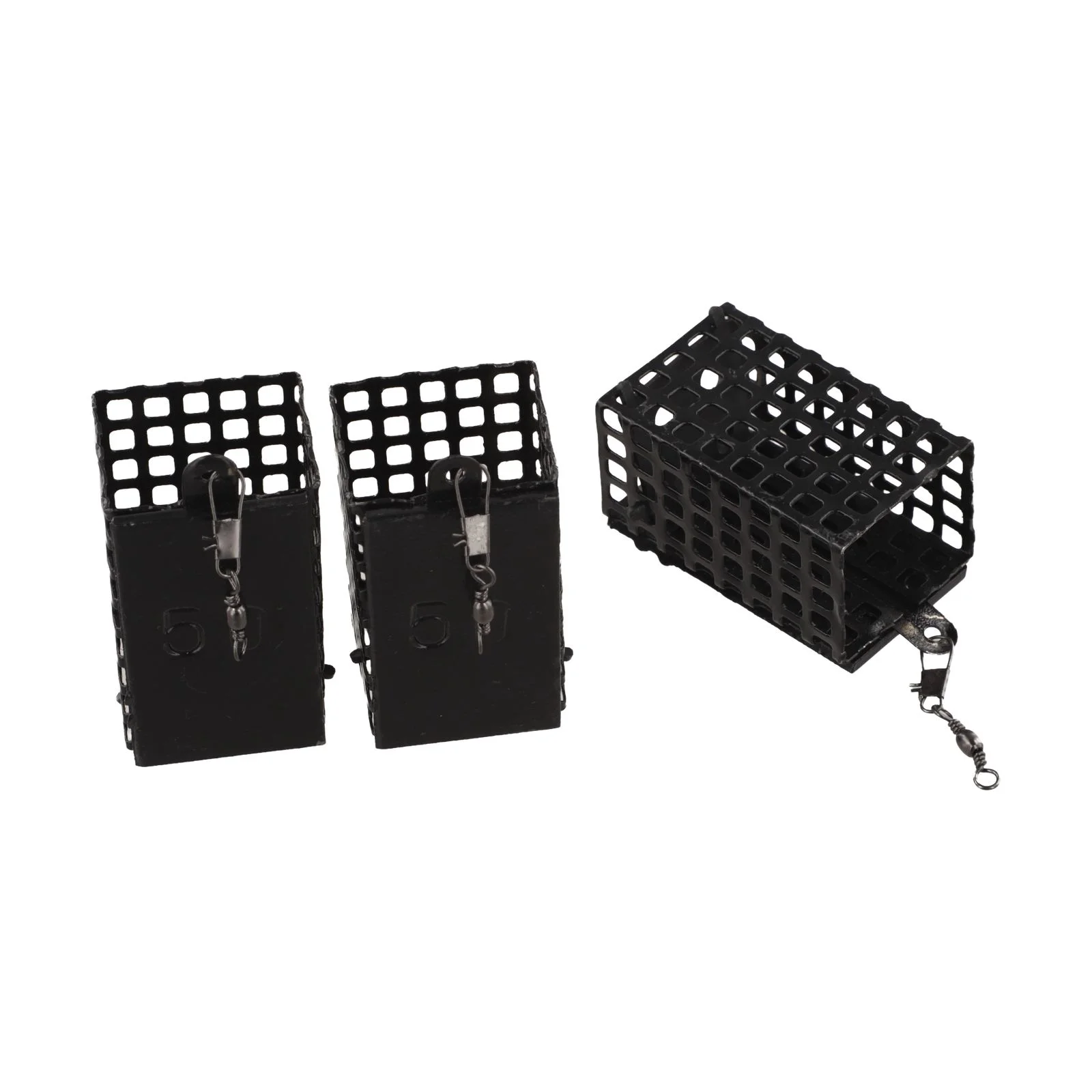 3Pcs Iron Fishing Bait Cage Feeders Lightweight Carrying Design for Effective Bait Dispersion in Lake and River