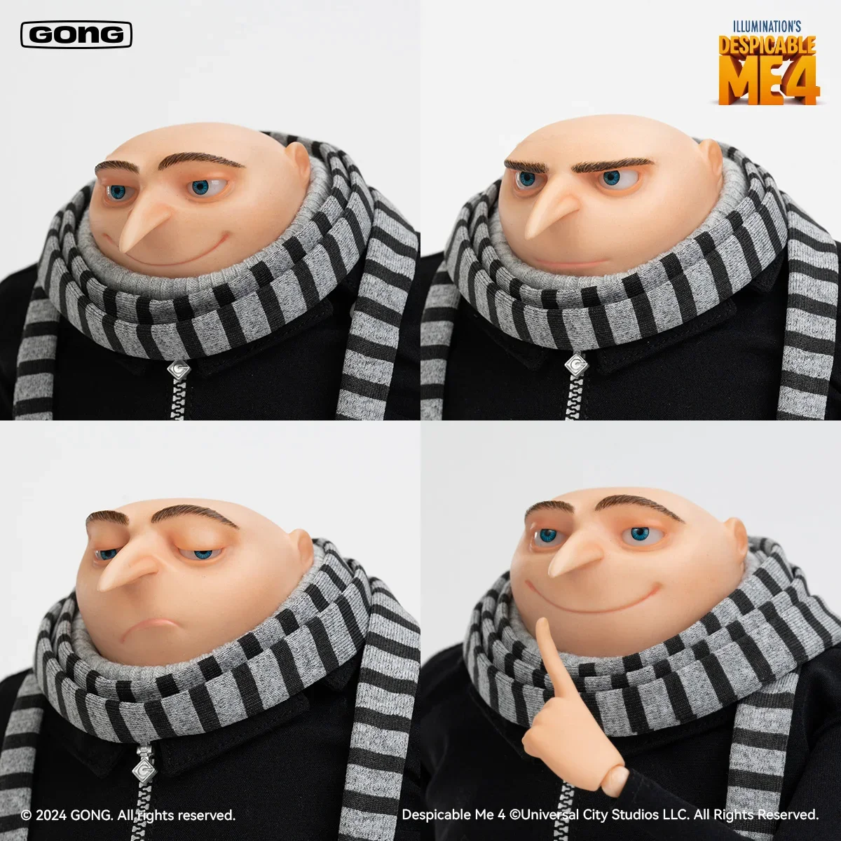 2025 재고 있음 원래 GONG 비열한 나 4 Gru 1/8 애니메이션 입상 공동 액션 피겨 모델 데스크탑 장식 선물 완구