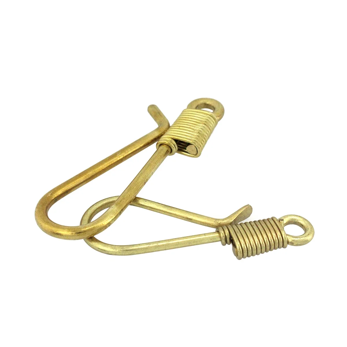 1pcs Solid Brass Cupronickel Retro Wire Winding Keychain Belt U Hook Fish Hook Fob Clip 2 Sizes Available