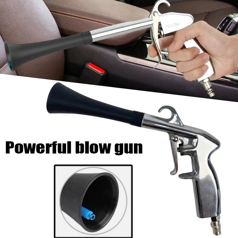 Strong Air Blowing Gun Dry Cleaning Gun Interior Cleaning Dust Blowing Air Pulse High Pressure Ceiling Seat Cleaning Tool