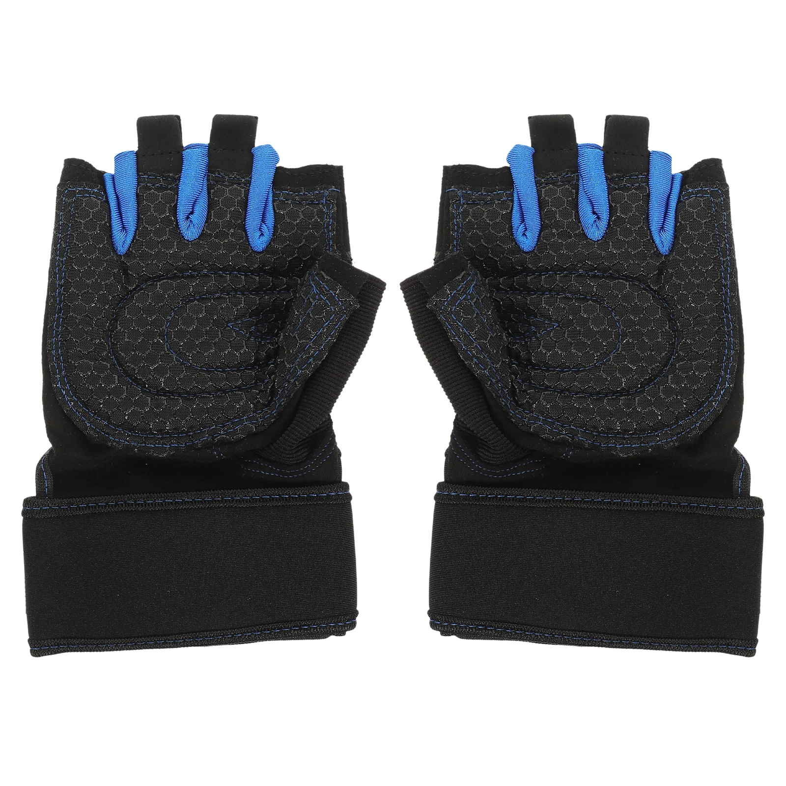 

1Pair Fitness Half-Finger Gloves Men Outdoor Riding Weightlifting Breathable Elastic Thickened Palm Shock Absorbing Anti-Slip