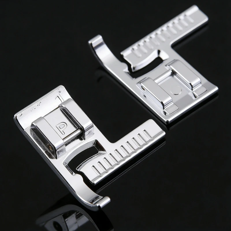 2Pcs/Set Sewing Machine Presser Foot, Universal Edge Stitch Foot for Brother Singer Janome Domestic Sewing Machines