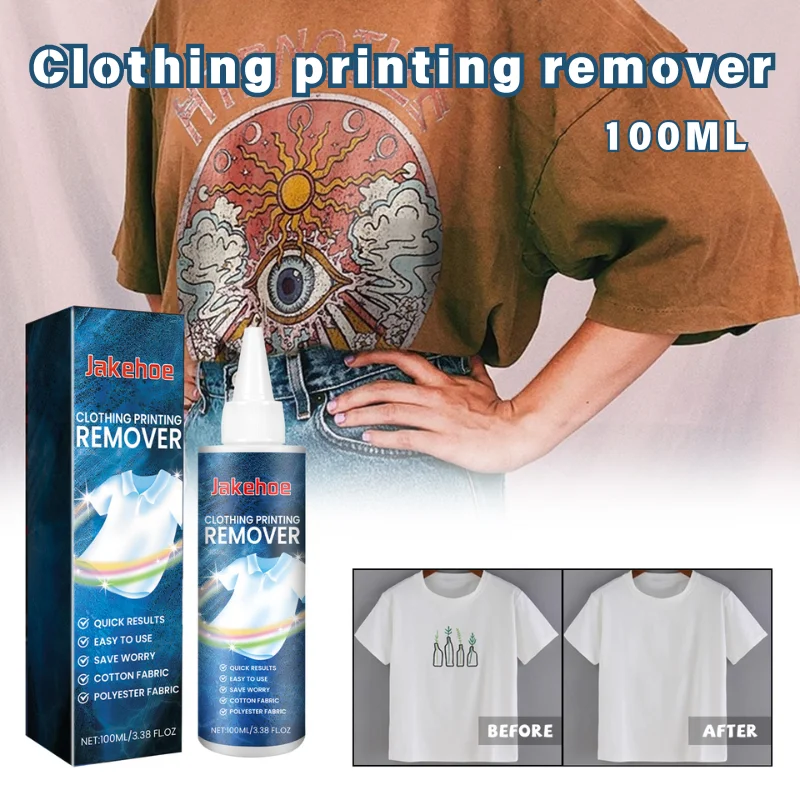100/200/300ML Portable Clothing Printing Remover Fast Acting Fabric Ink Print Stripper For Daily Household Garment Use