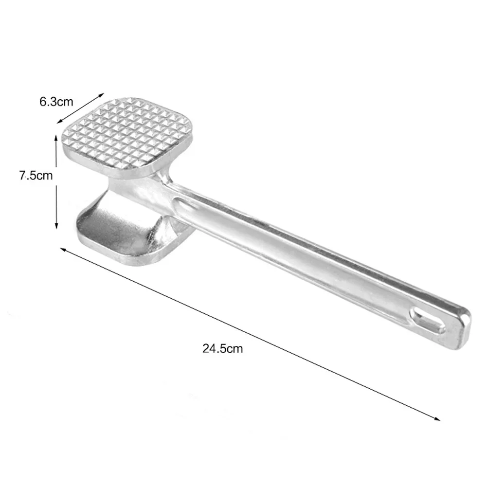 Stainless Steel Meat Mallet for Tenderizing Steak Poultry Chicken Cutlets with Dual Sided Flat and Textured Hammer Head