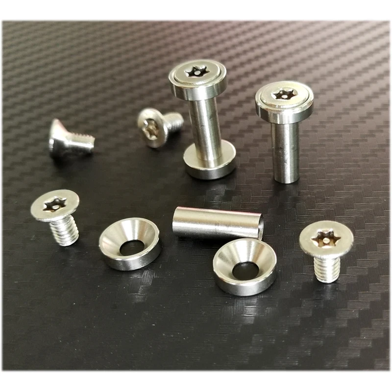 17mm to 25mm x 6mm  stainless steel Knife Handle hex Screws with stainless steel gasket Suitable for 6mm hole