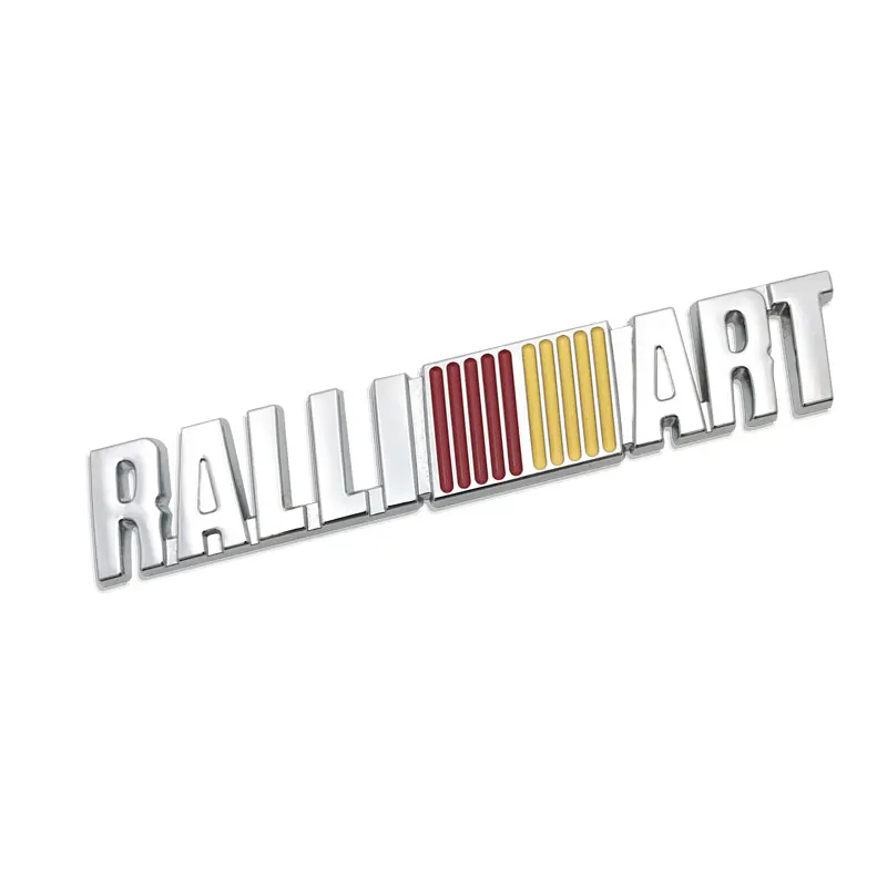 3D Metal Car Styling RalliArt Front Grille Emblem Sticker Car Trunk Badge For Mitsubishi RalliArt Lancer Ralli Art 9 10 Asx