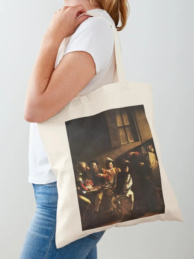 Caravaggio The Calling Of Saint Matthew Tote Bag Shopper supermarket folding bag woman shopping bag Women's