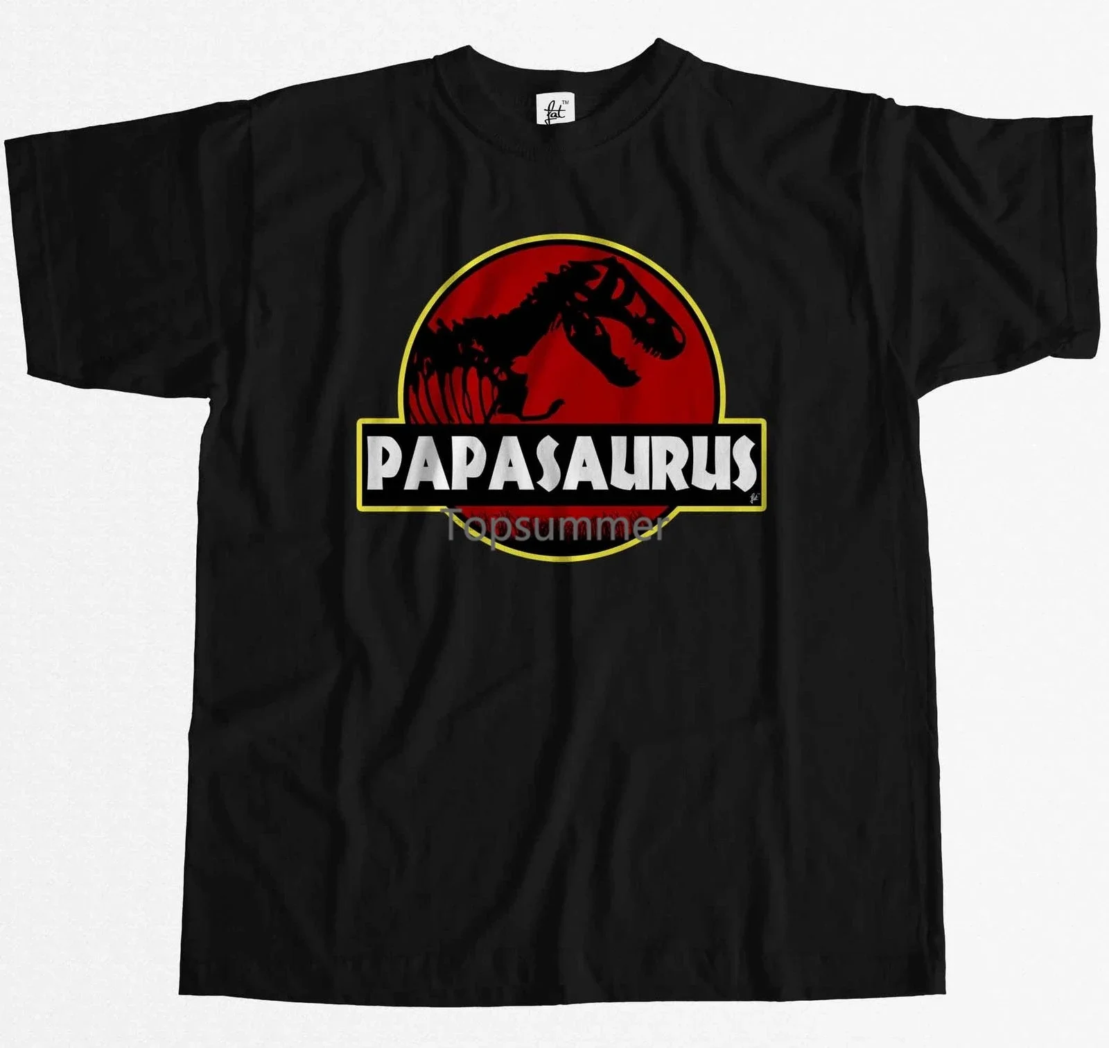 Papasauras Funny Dad Fathers Day T-Rex Old Dinosaur Mens T-Shirt