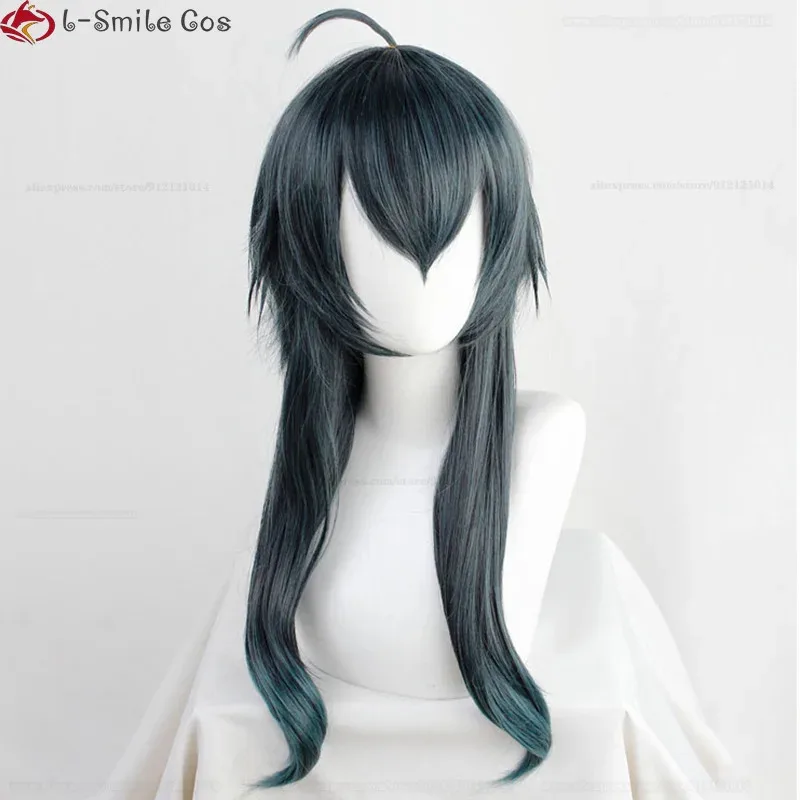 2025 Anime MALLEUS DRACQMA Cosplay 55 cm Pelo Largo Con Cuerno Pelucas Sintéticas Resistentes Al Calor Del Partido + Gorro De Peluca