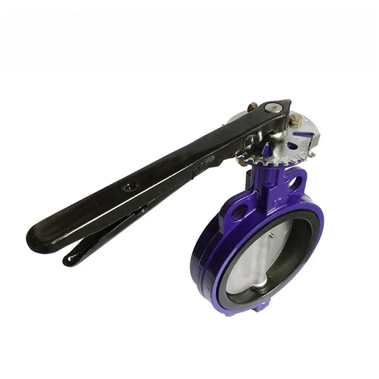 Manual clip-on butterfly valve Large diameter soft seal cast iron handle butterfly valve Replaceable turbine butterfly valve