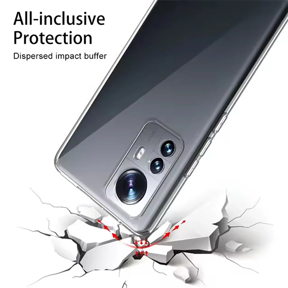 Klare Silikon-weiche Handyhülle für Xiaomi Mi 12 12s 12x Mi 12 lite Mi 12 12T Pro Ultradünne, klare Rückseite – Detail 5