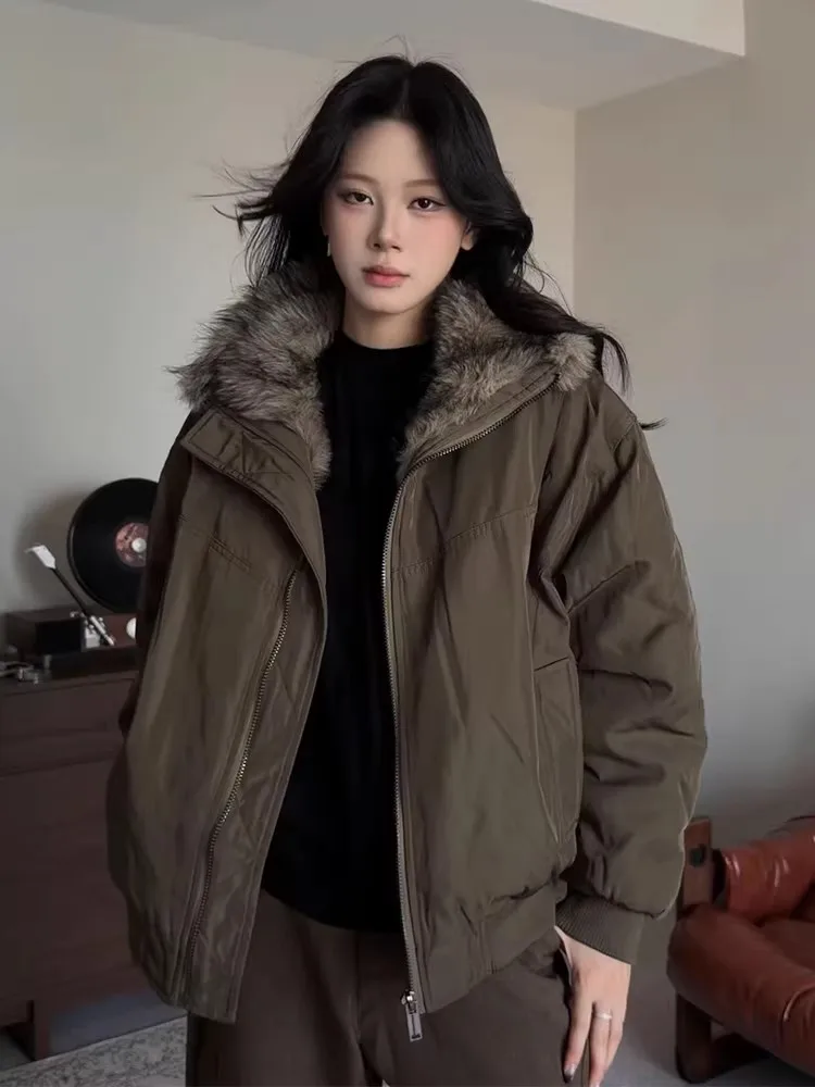 

Thiened ort Хлопковое джет Мужское осенне-зимнее теплое пальто в стиле милитари с меховым воротником в стиле милитари Sle Mountain Eagle