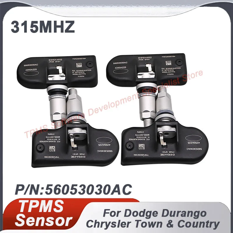 4PCS 315MHZ 56053030AC TPMS Tire Pressure Sensor For 2006-2010 CHRYSLER TOWN & COUNTRY DODGE CHARGER 2006 JEEP GRAND CHEROKEE