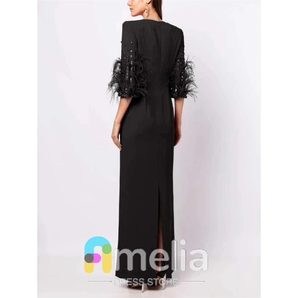 Amelia Evening Dresses O Neck A- Line Feathers  for Special Occasions Formal Gowns Elegant Party Dresses Woman For Dubai 2024