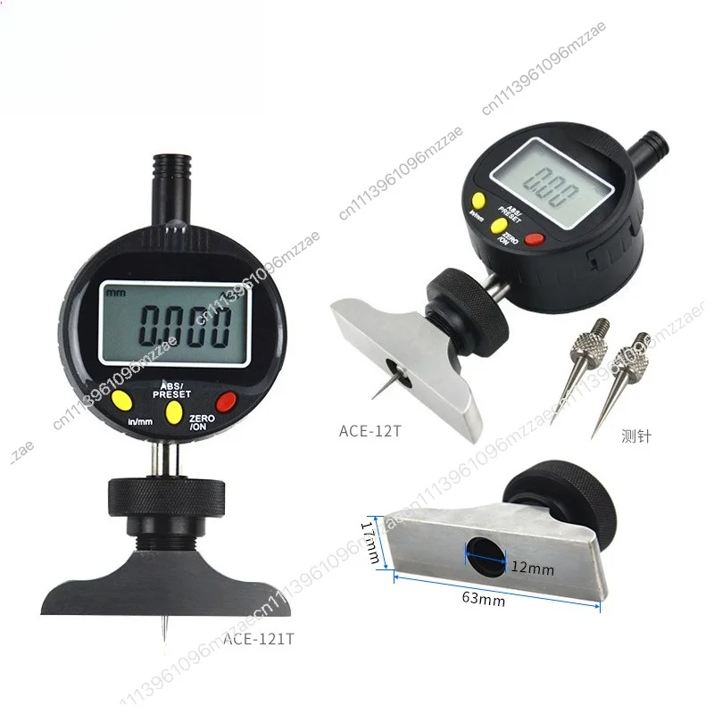 T-seat Fine Needle Small Hole Circuit Board V-slot High-precision Electronic Digital Dial Meter Depth Gauge Depth Gauge
