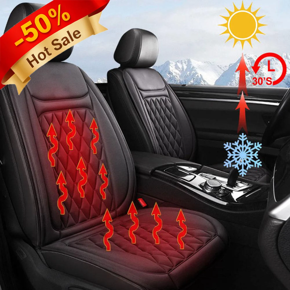 غطاء مقعد السيارة الساخن مع 3 أوضاع وسادة مقعد عالمية غطاء مقعد مريح مع دعم خلفي كامل في الشتاء