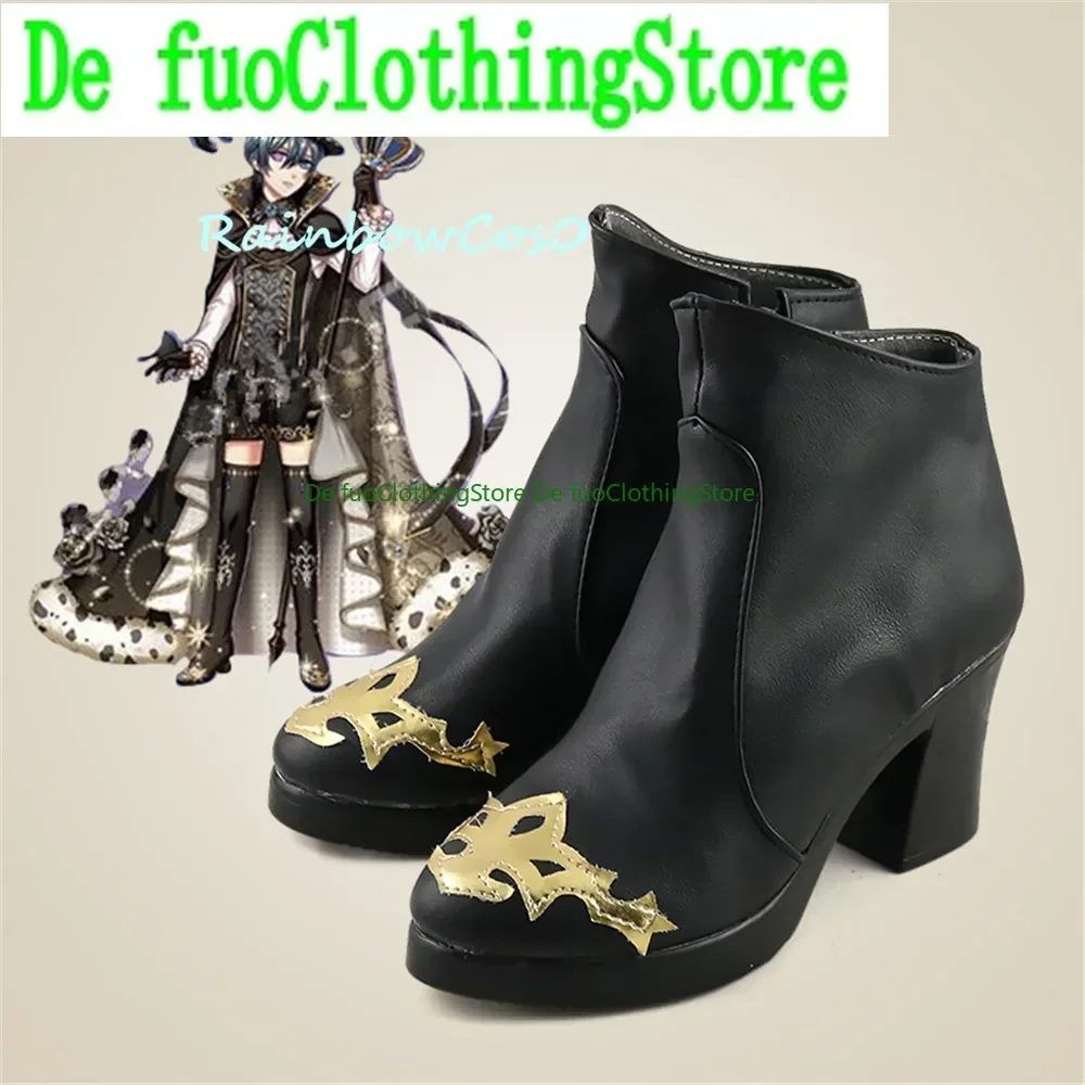 

DefuoClothing Shoes Store Cosplay Shoes Black Butler Ciel Phantomhive Boots Game Anime Halloween