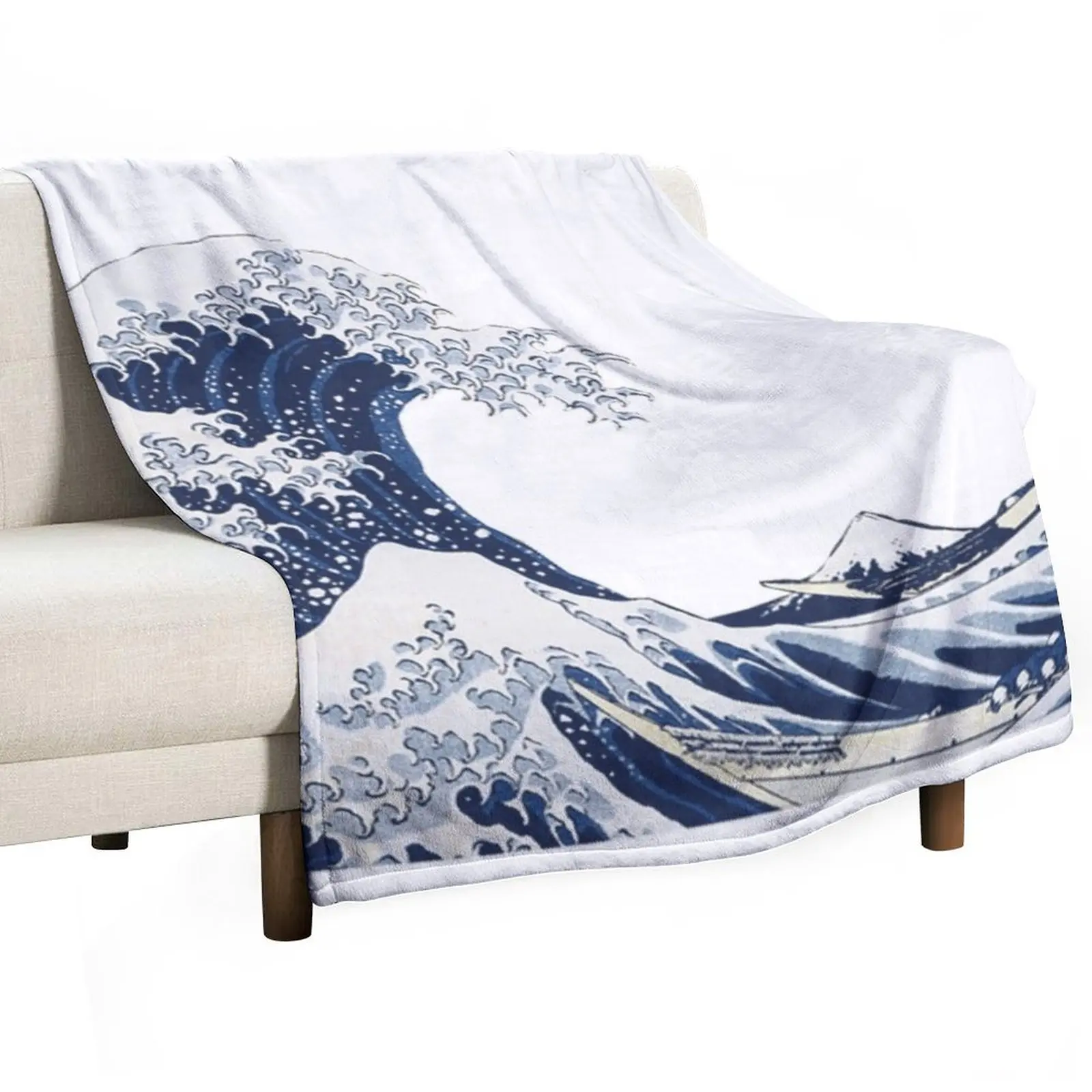 the great wave Throw Blanket blankets and throws Vintage Blankets