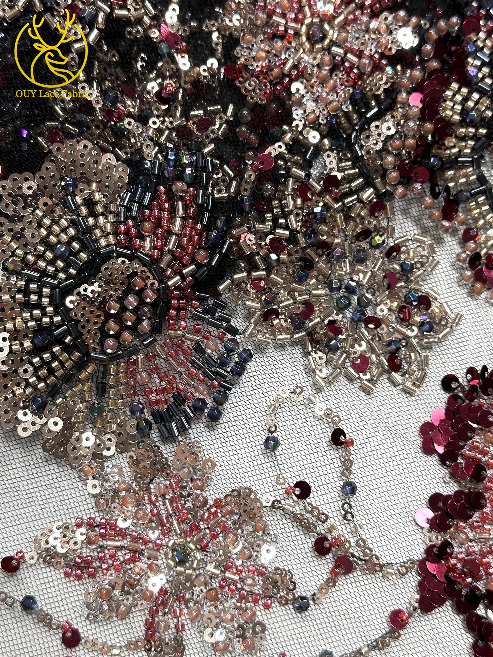 Luxuriöses High-End Nigerianisches Damen-Partykleid für Abschlussball 2026, Afrikanischer Bräutigam-Stickerei-Perlen-Spitzenstoff, Französische Pailletten-Spitze – Detail 32