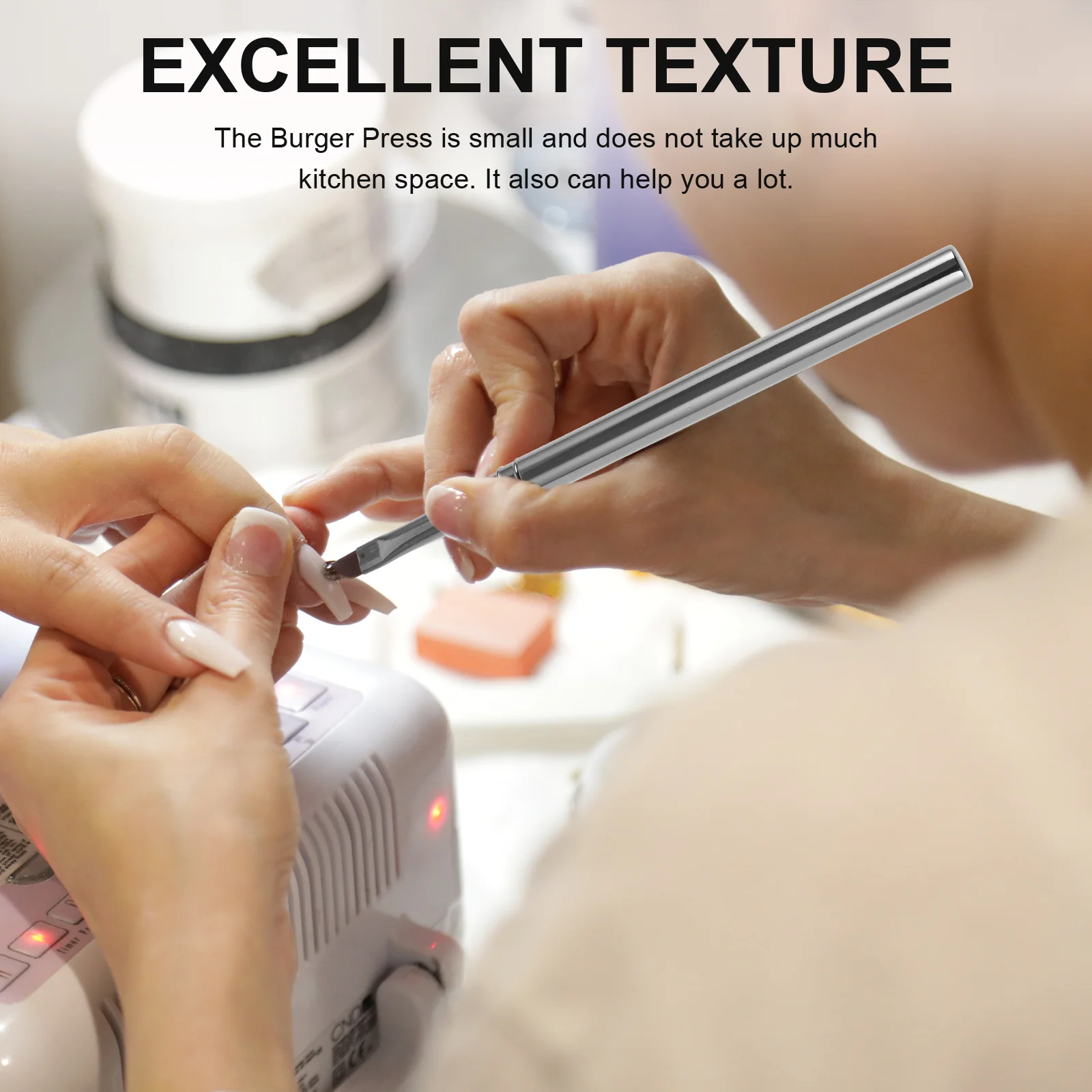 

Fiber Aluminum Art Brush For Gel Painting Tool Manicure Salon Home Use Lightweight Handle Smooth Application