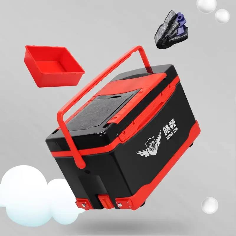 Multifunction Fishing Cooler Tackle Boxes Portable Fishing Life Box Seat Wheel NEW 3+7 OEM 32L 5.5kg JIN ABS Lake Highquality view 3