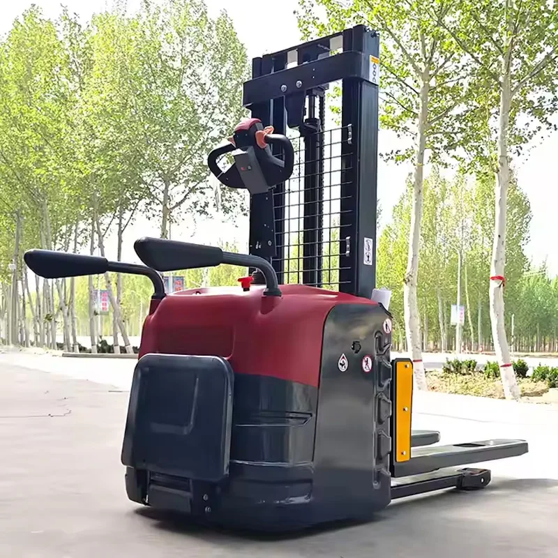 Free Shipping 1.5 Ton 2 Ton Fully Electric Stacker, CE Certified Walkie Electric Pallet Truck, Factory Direct Supply