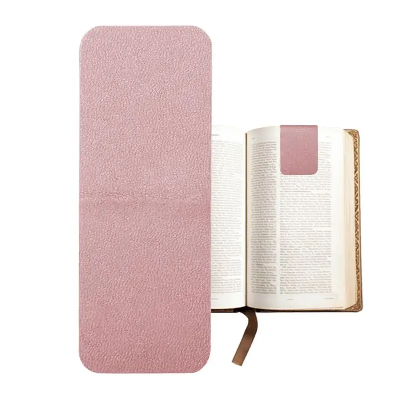 PU Leather Bookmark Magnet Beautiful Unique Bookmarks Magnetic Book Markers Decorative Page Markers Reading Accessories For