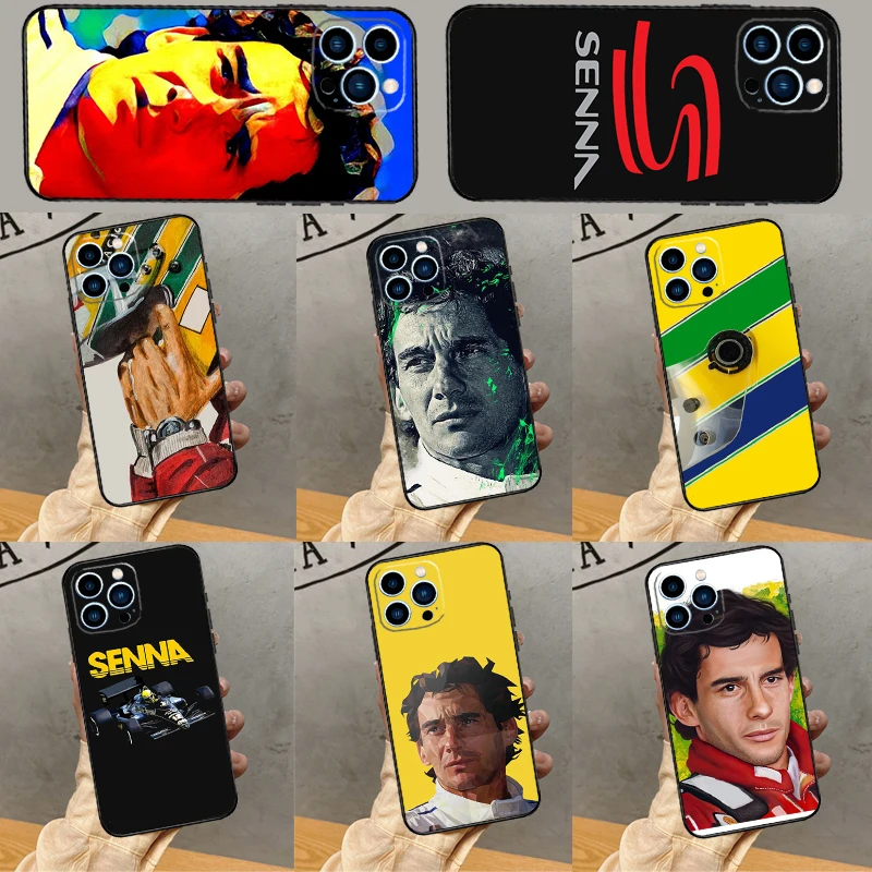 Чехол для телефона Racing Ayrton Senna для iPhone 16 Pro Max 15 14 12 11 13 Pro Max Plus 12 13 Mini XR 16e Funda Silione Cover