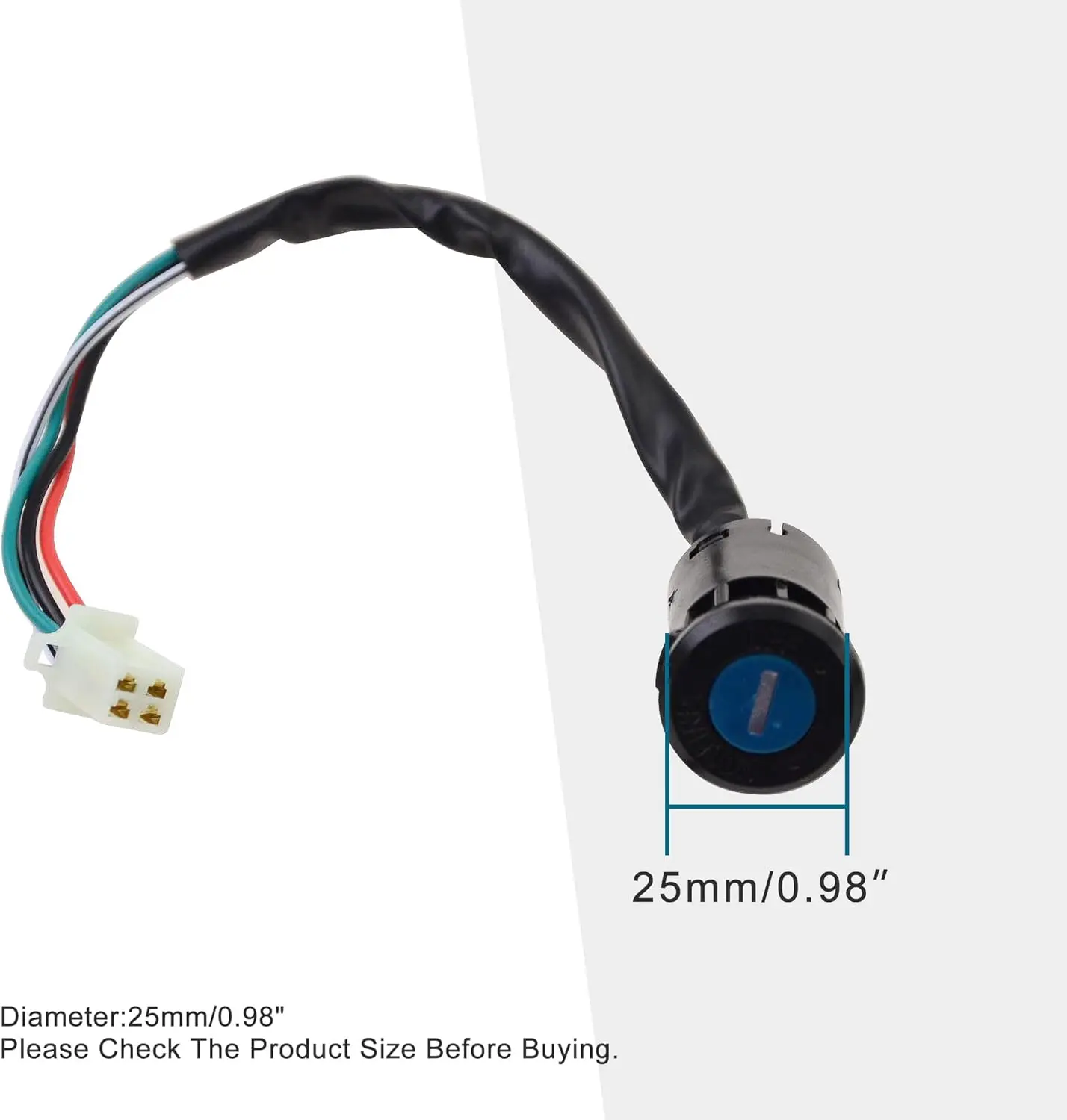 4 Wire Ignition Key Switch Lock Replacement for 50cc 70cc 90cc 110cc 150cc 250cc Suzuki Go Kart ATV Quad Scooter Dirt Bike Moped