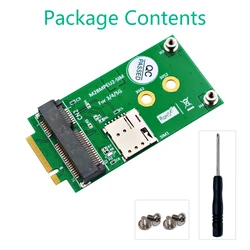 Para tarjeta NGFF M.2 Key B a Mini adaptador PCI-E con ranura para tarjeta NANO SIM para módulo 3G/4G/5G GSM LTE Mini tarjeta PCIe a PC de escritorio