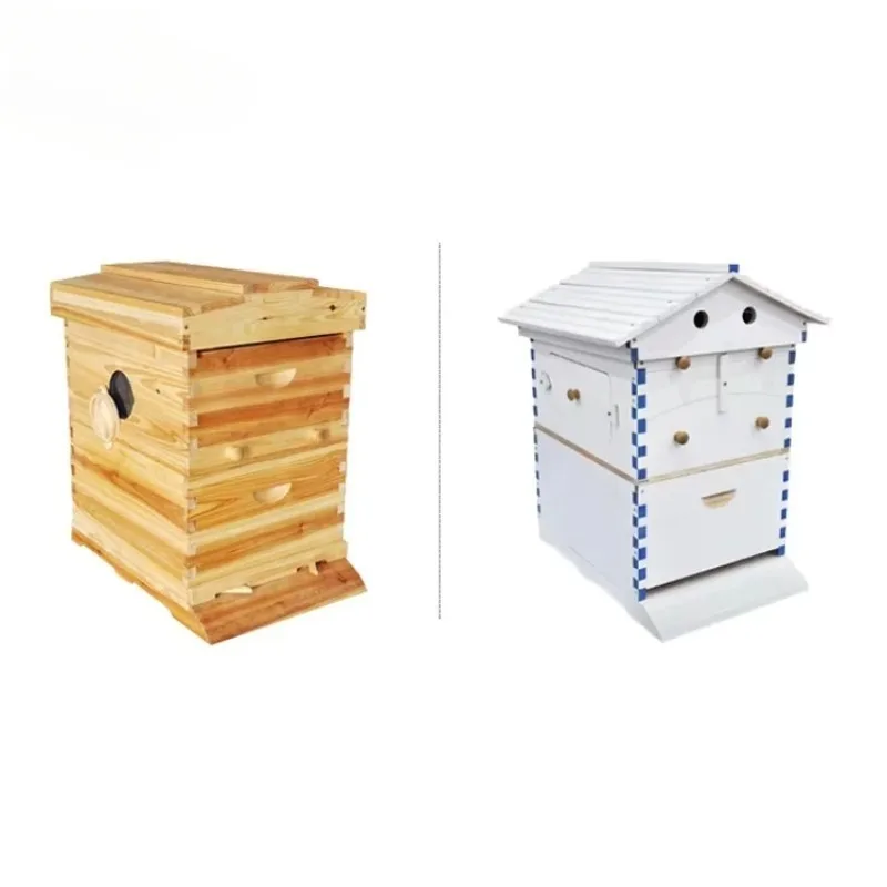 

Flows Beehive with 7 Auto Frames China Fir Wax Coated Self-Flowing Automatic Hive for Bees