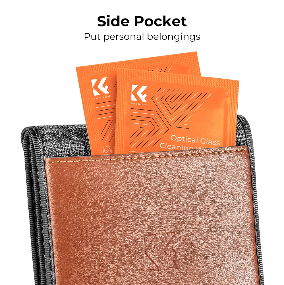 K&F Concept Lens Filter Wallet Case 3 Pockets Filter Bag For Camera Filter Size 49mm - 82mm Holder Pouch UV ND CPL Filter Case