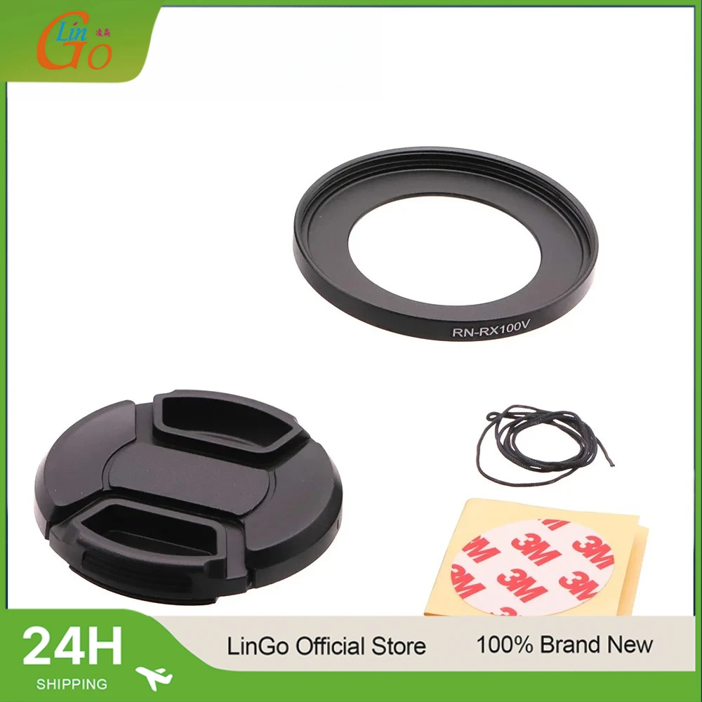 LinGoRN-RX100V 52mm Filter Adapter Lens Ring Lens Cap Set Fo