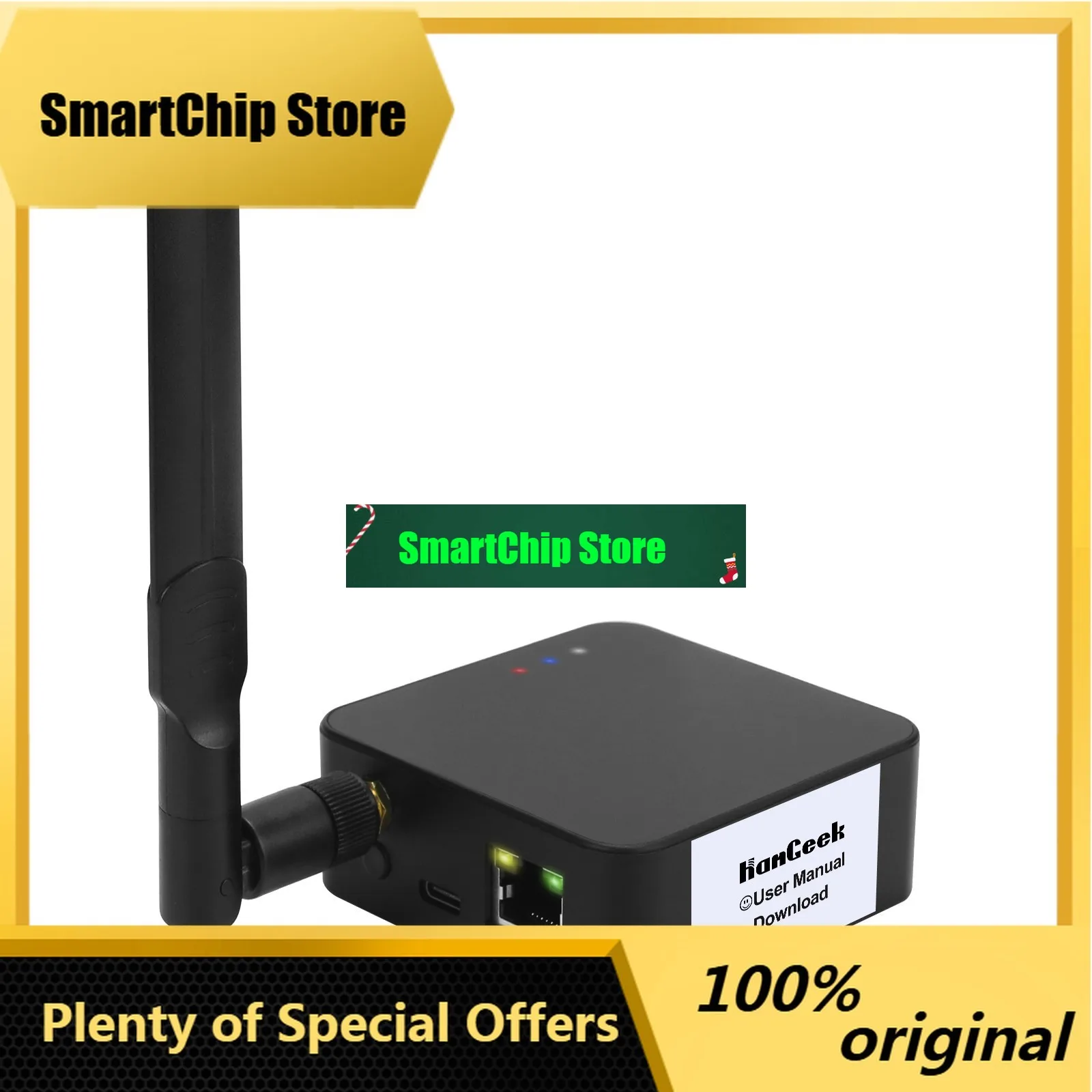 SmCpIn Stock HamGeek HMG-01 Plus Black Universal ZigBee Gateway Universal ZigBee Coordinator Without USB Cable