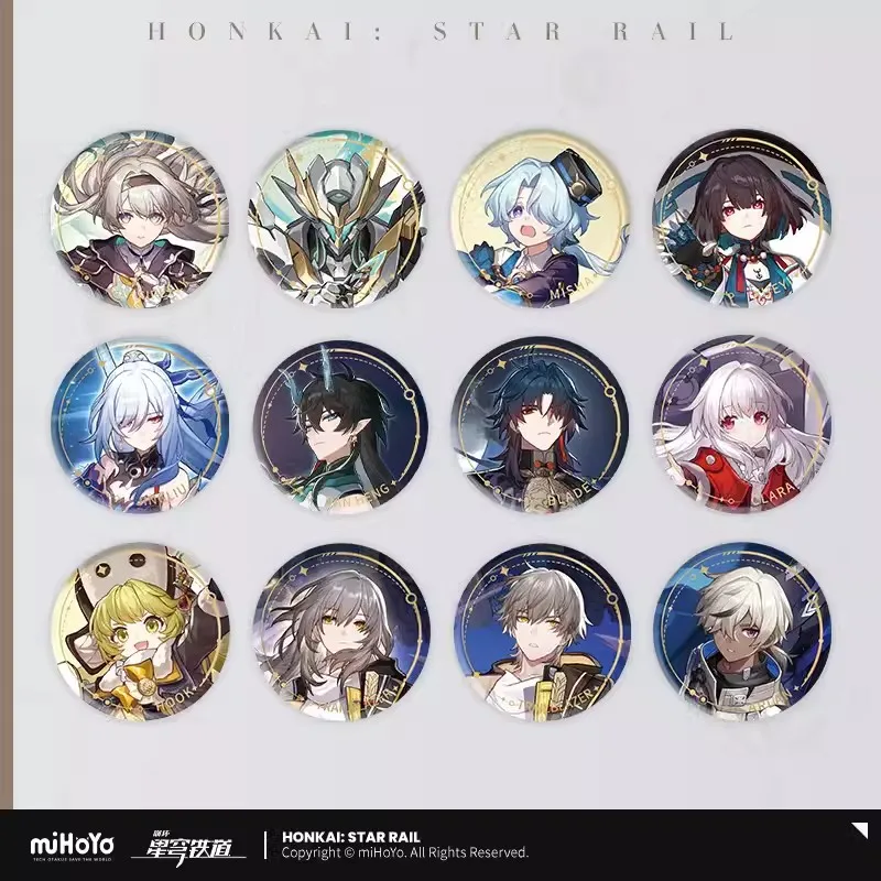 

miHoYo Official Honkai Star Rail Standing Series Tinplate Badge Destructive Fate Blade Clara Firefly Trailblazer DanHeng Cosplay