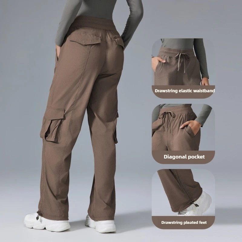 

2025 New Activewear Gym Workout Wear Trousers Women Running Sports Cargo Pants Breathable Fashion Loose Casual Athleisure Pants