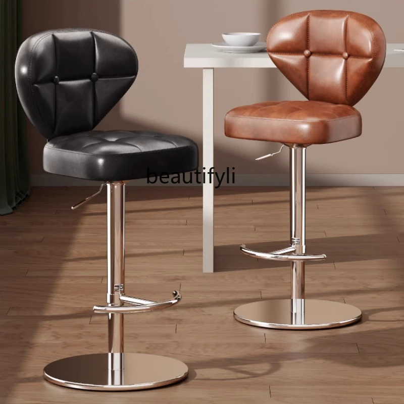 

Bar chairs, can be lifted and rotated high feet, household high stools, back chairs