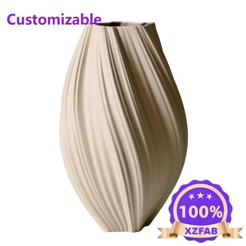 Factory Direct 2026 Indoor furniture Ceramic minimalist art vase high-end home living room large decorative ornament