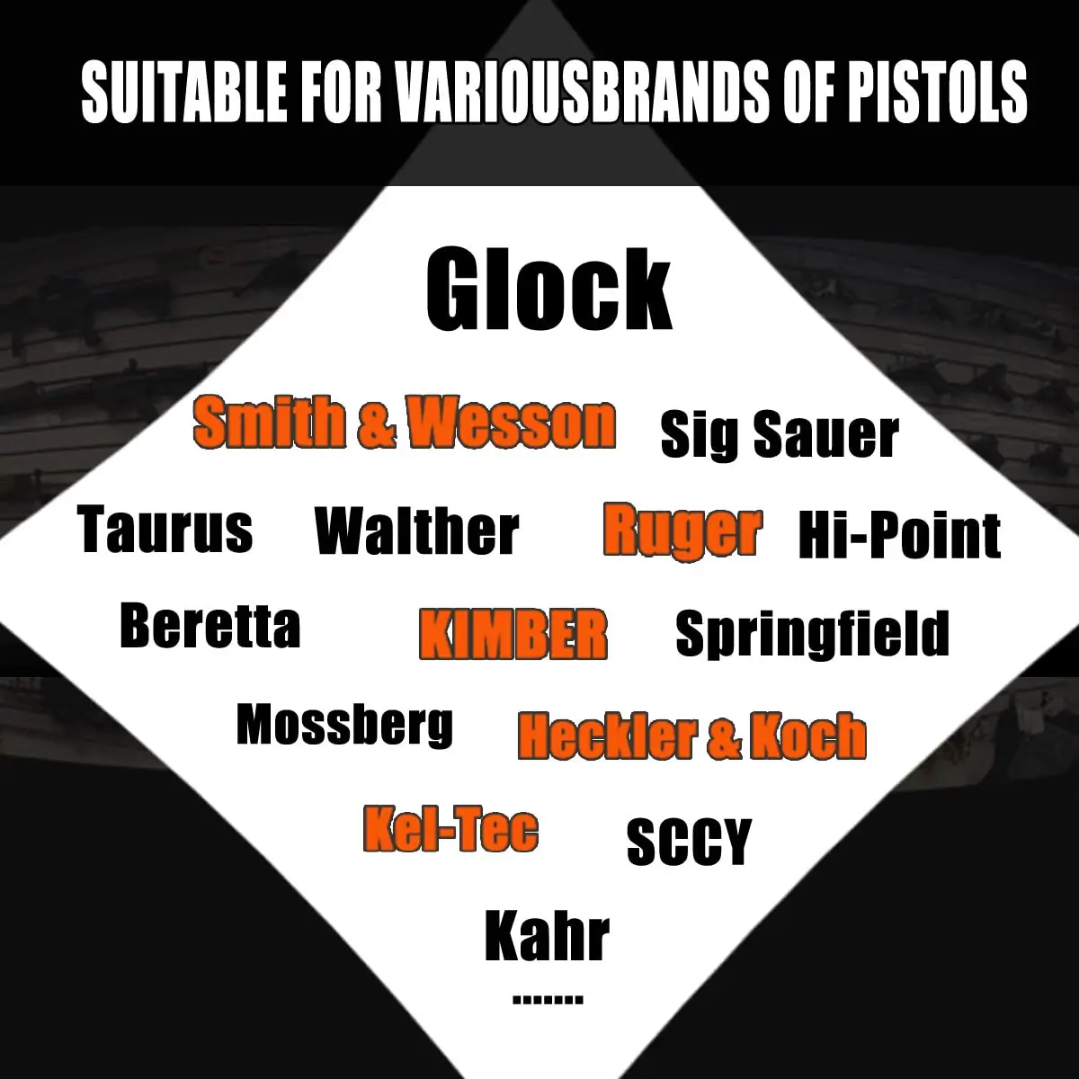 Gun Holster with Small & Medium Laser for Pistols : Glock 19 17..Taurus G3C G3 9mm..Sig Sauer..S&W M&P Shield..Ruger