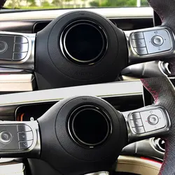 Car Metal Steering Wheel Decoration With Wheel Hub Refit Sticker For Mercedes Smart Elf 1 # 3# Car Accessories Modification