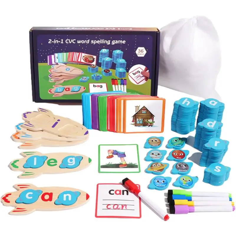 Jeu d'orthographe et de lettres assorties pour enfant, jouet d'apprentissage précoce